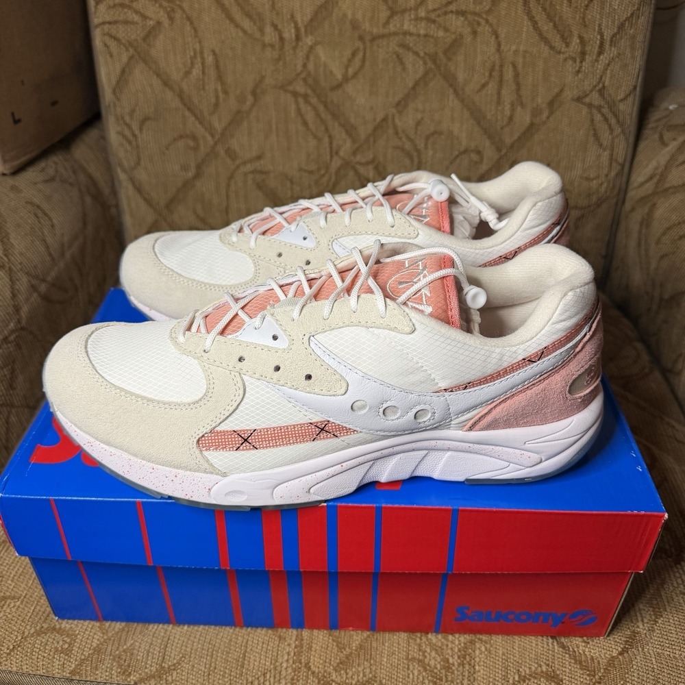 Saucony Mens Aya S70495-2 Pink And White‎ Casual Shoes Sneakers Size 13 New!